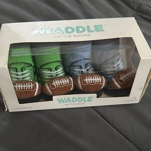 Rattle Socks for Kids - Green and Blue